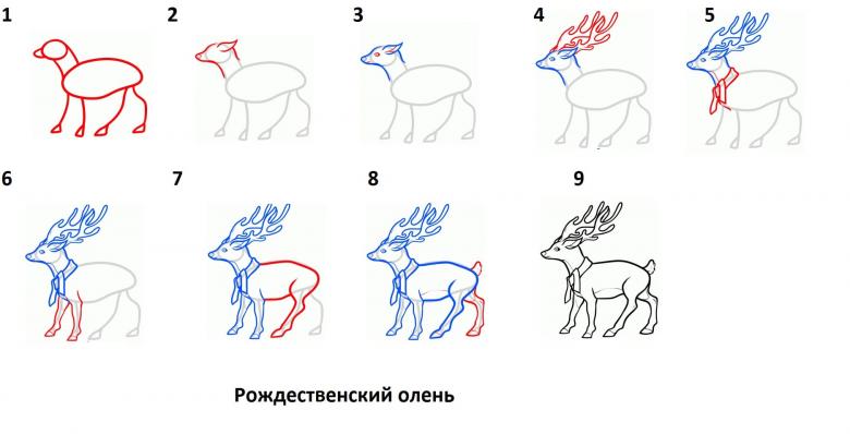 Намальований олень