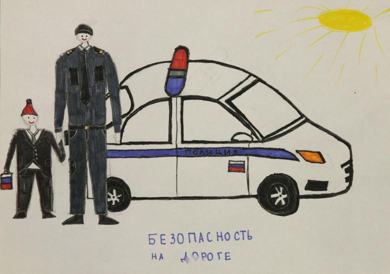 Поліцейський намальований олівцем