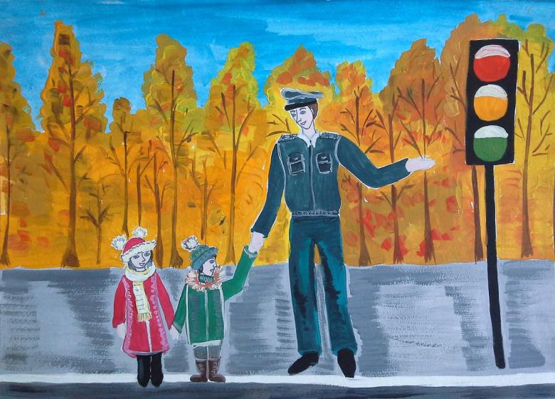 Поліцейський намальований олівцем