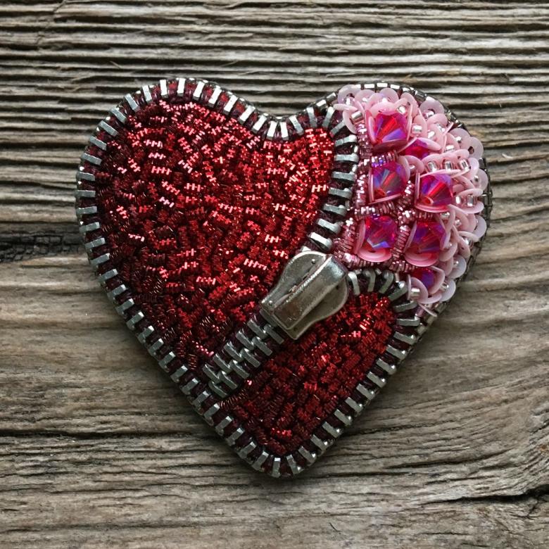 Серце з різнокольорового бісеру для початківців