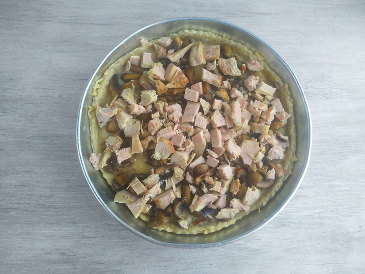Пиріг з куркою та грибами - смачний та ніжний кіш