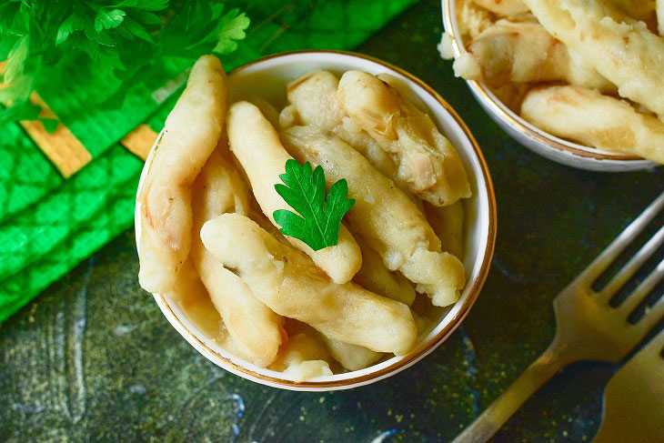 Галушки по-мисливськи - смачна і поживна закуска