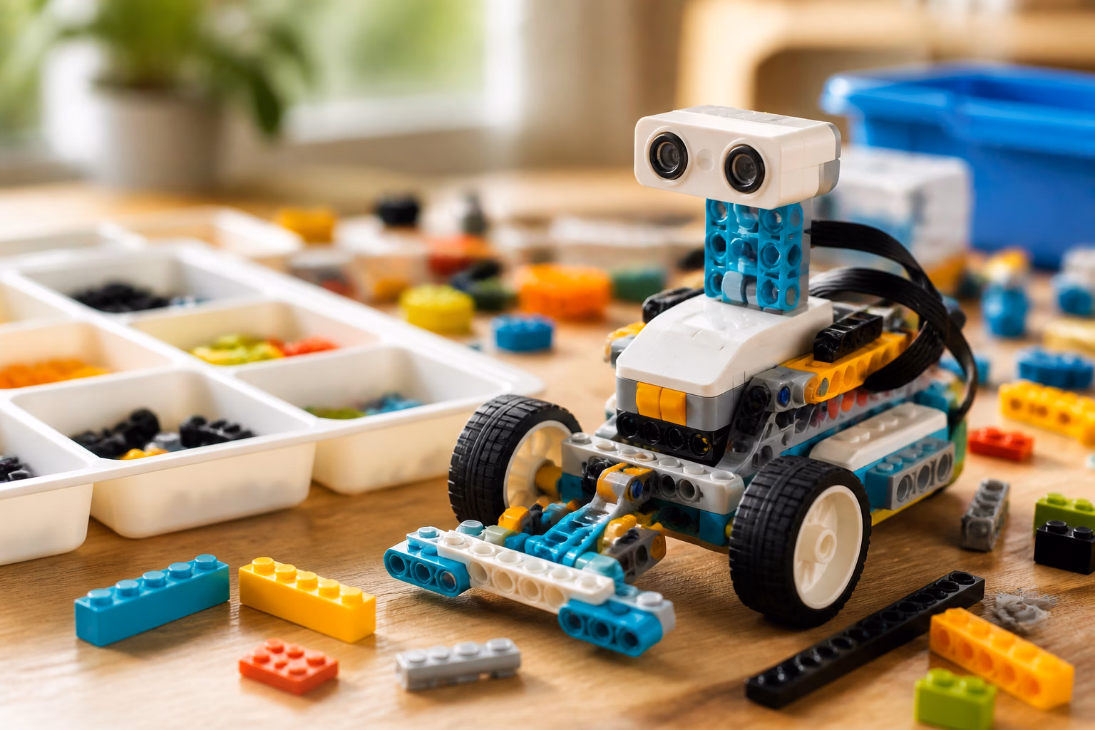 Конструктор LEGO та набір для створення робота на столі