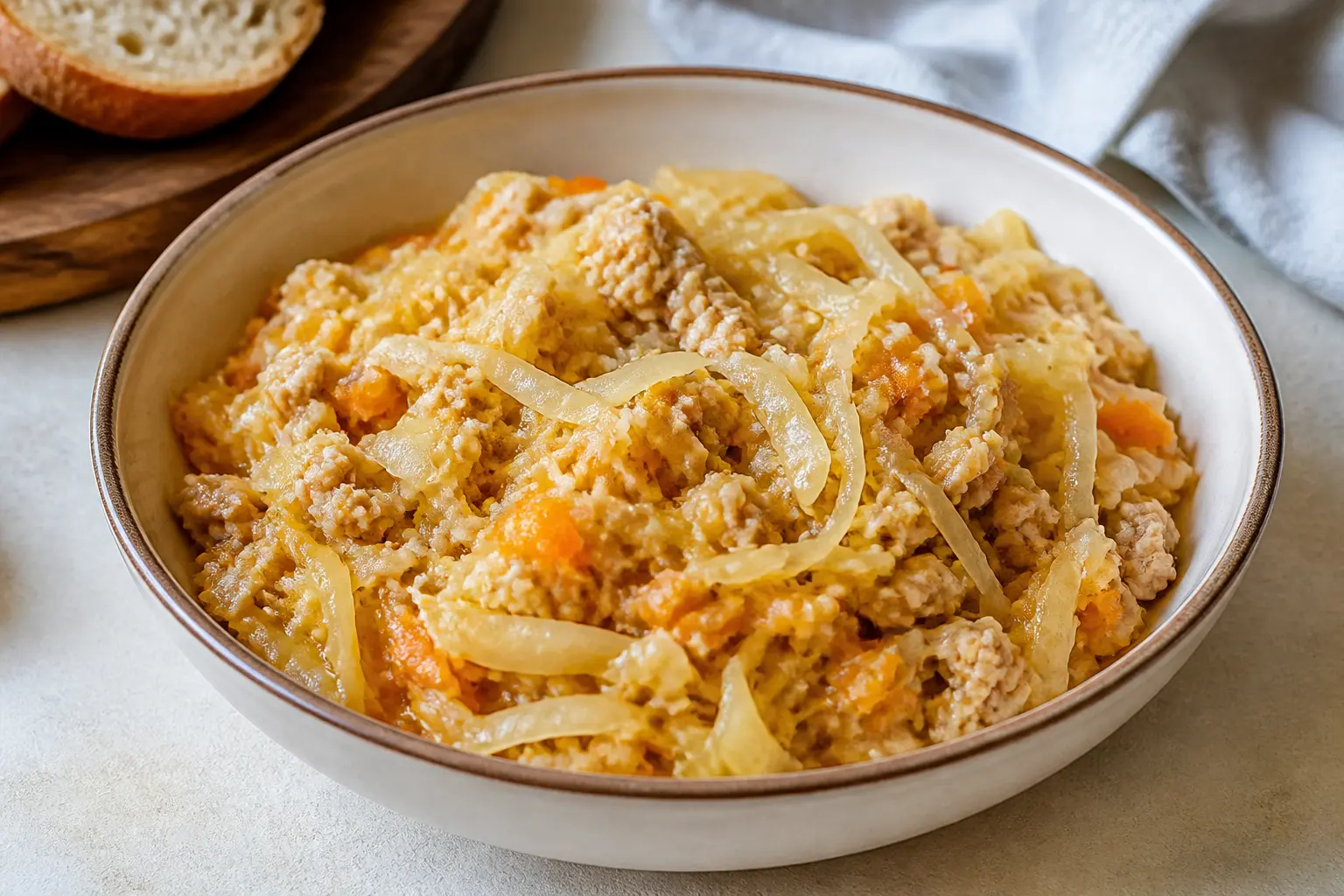 Бігус з капустою та курячим фаршем